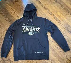 Evoshield Charlotte Knights Hoodie Size M Black Pullover Sweatshirt